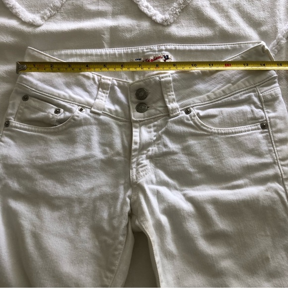 Lotus, Red Engine, size 27, white cropped jeans. - Picture 2 of 4